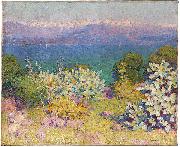 John Peter Russell In the morning, Alpes Maritimes from Antibes oil painting reproduction